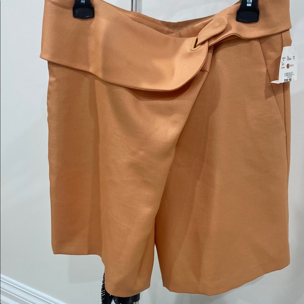 Stylish Tangerine Wrap Shorts